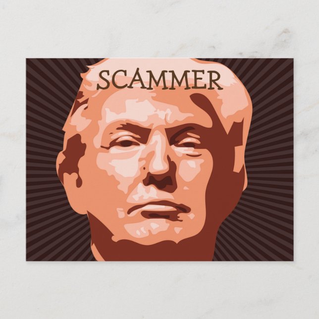 Cartão Postal Cartão-postal Trump Scammer (Frente)