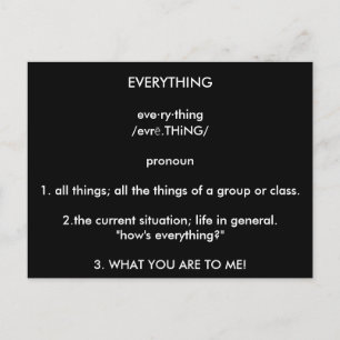 Cartão Postal Cartão-postal "TUDO"