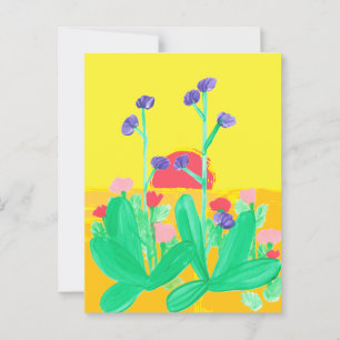 Cartão Postal Cartão-postal Twin Flowers e Sunset