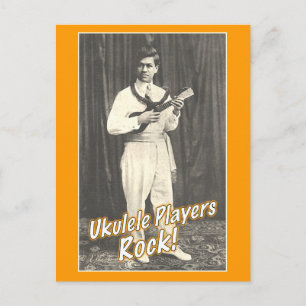 Cartão Postal Cartão-postal Uke Players Rock