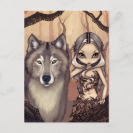 Cartão Postal Cartão-postal "Um Amigo de Lobo"