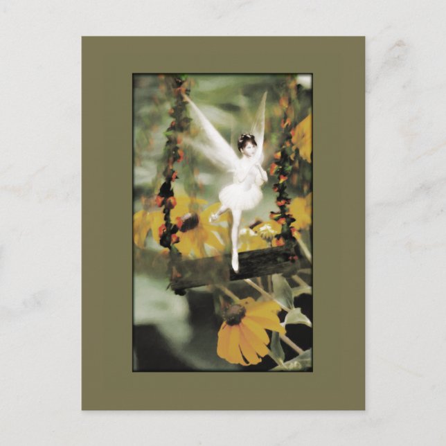 Cartão Postal Cartão-Postal Um Balanço no Jardim (Frente)