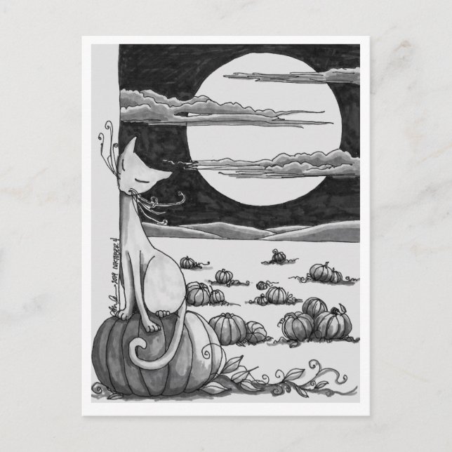 Cartão Postal Cartão-postal: Um Campo de Halloween (Frente)