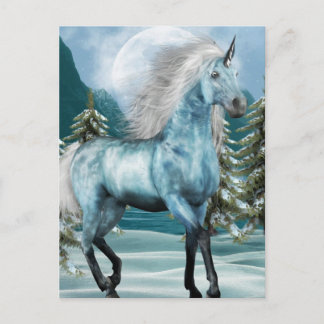 Cartão Postal Cartão-postal Unicorn à Lua