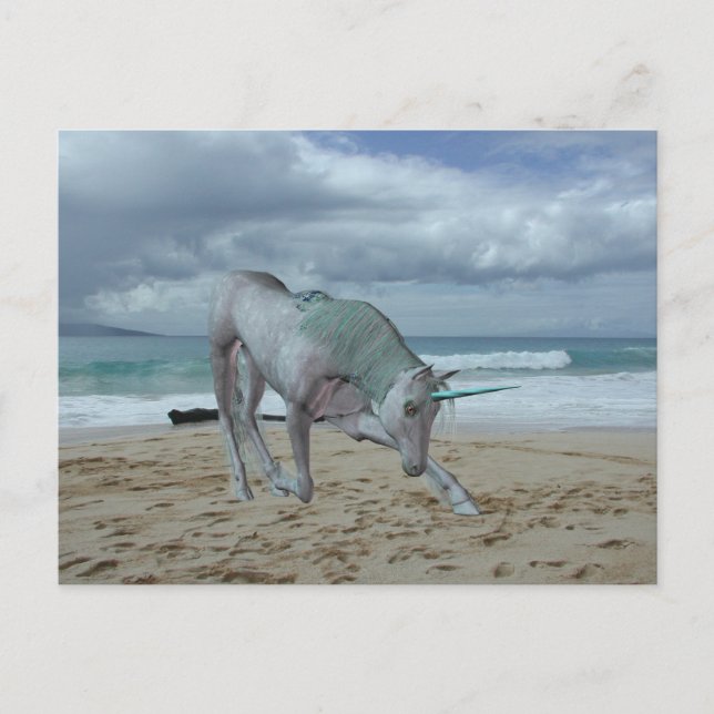 Cartão Postal Cartão-postal Unicorn Corado (Frente)