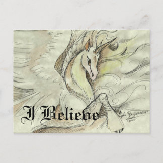 Cartão Postal Cartão-postal Unicorn esboçado