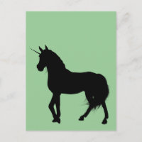 Cartão-postal Unicorn Silhouette