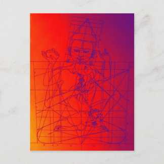 Cartão Postal Cartão-postal Vajrasattva e Consort Sketch