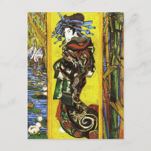 Cartão Postal Cartão-postal Van Gogh Japonaiserie Oiran (Frente)