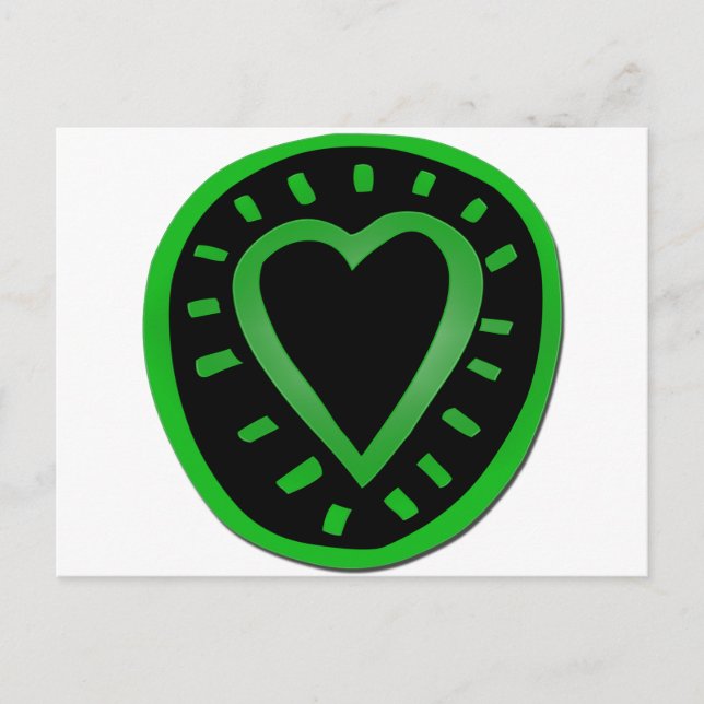 Cartão Postal Cartão-postal Verde e Preto 1 (Frente)