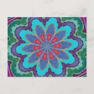 Cartão Postal Cartão-postal verde-roxo azul