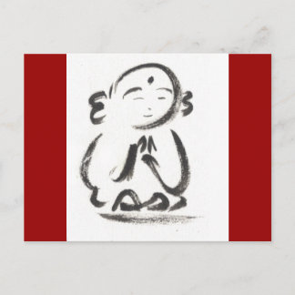 Cartão Postal Cartão-postal vermelho do Jizo