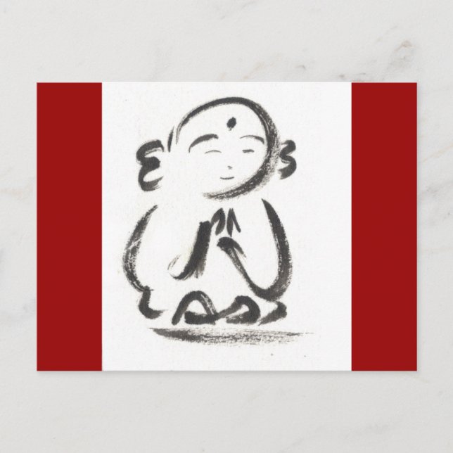 Cartão Postal Cartão-postal vermelho do Jizo (Frente)