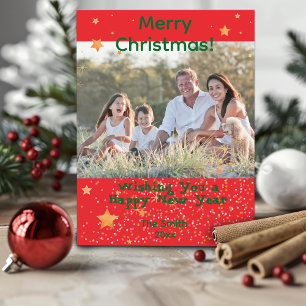 Cartão Postal Cartão-postal vermelho-verde-de-natal