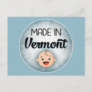 Cartão Postal Cartão-postal Vermont Baby Engraçado Blue New Bo