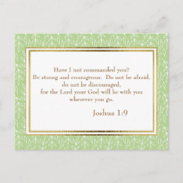 Cartão Postal Cartão-postal Verso da Bíblia Cristã de Folha Bran