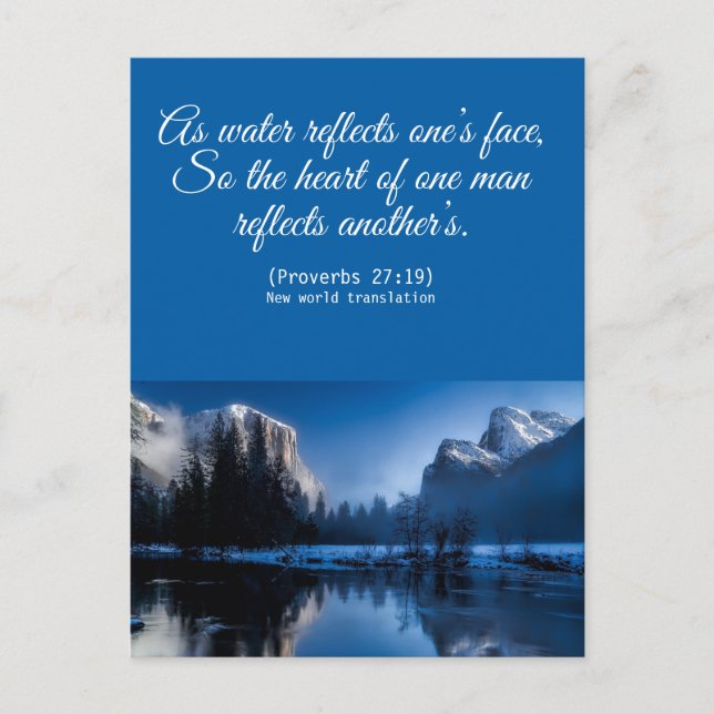 Cartão Postal Cartão-postal Verso de Bíblia Espiritual Elegante  (Frente)