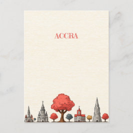 Cartão Postal Cartão-postal Viagem Accra Gana