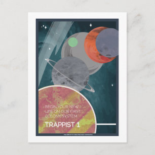 Cartão Postal Cartão-postal Viagem de Espaço - Trappist 1