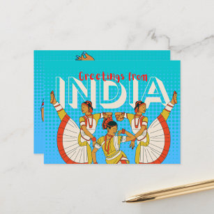 Cartão Postal Cartão-postal Viagem Índia
