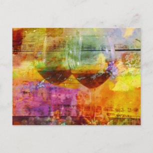 Cartão Postal Cartão-postal Vibrante de Arte Digital