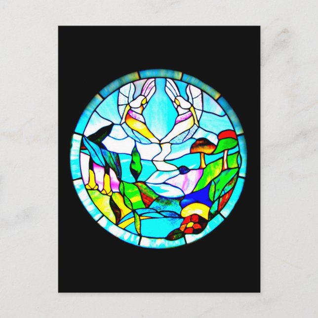 Cartão Postal Cartão-postal Vidro-Louis Tiffany 3 (Frente)