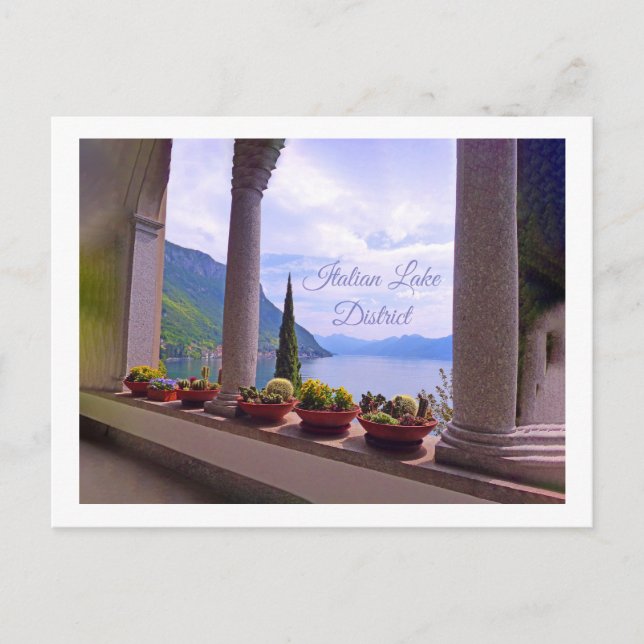 Cartão Postal Cartão-postal View Over Lake Como, Itália (Frente)