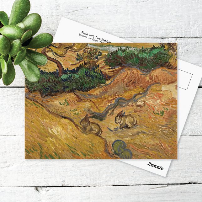 Cartão Postal Cartão-postal Vincent van Gogh, dois coelhos no ca (Criador carregado)