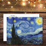 Cartão Postal Cartão-postal Vincent van Gogh Starry Night<br><div class="desc">Um cartão-postal de arte com Starry Night (1889), uma pintura a óleo Impressionista postada pelo artista holandês Vincent van Gogh (1853-1890). Uma pintura representando a vista do lado de fora da janela do quarto de Van Gogh no sanatório em Santo-Remy-de-Provence, sul da França. A Noite Estrelada de Vincent van Gogh...</div>
