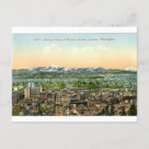 Cartão-postal Vintage do Centro Spokane