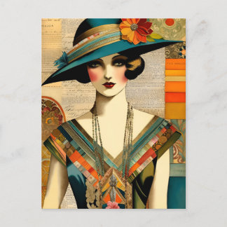 Cartão Postal Cartão-postal Vintage Fashion