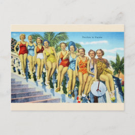 Cartão Postal Cartão-postal Vintage Florida Swimcase Beautis