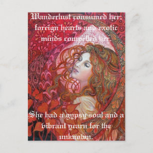 Cartão Postal Cartão-postal Vintage Gypsy Soul Wanderlust