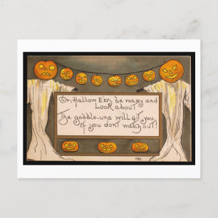 Cartão Postal Cartão-postal Vintage Halloween