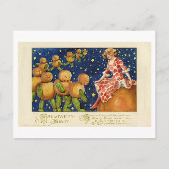 Cartão Postal Cartão-postal Vintage Halloween (Frente)