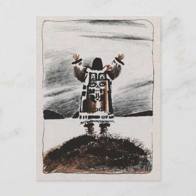 Cartão Postal Cartão-postal Vintage Illustration (Frente)