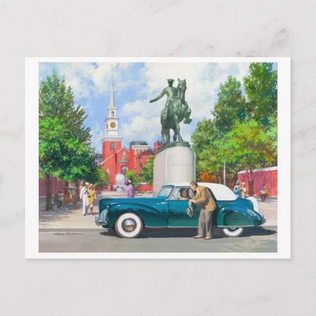 Cartão Postal Cartão-postal Vintage Illustration (Frente)