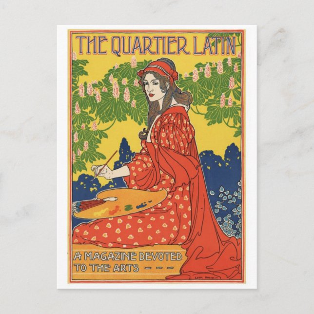 Cartão Postal Cartão-postal Vintage Illustration (Frente)