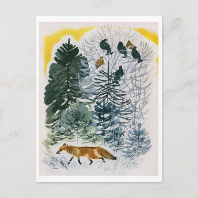 Cartão Postal Cartão-postal Vintage Illustration (Frente)