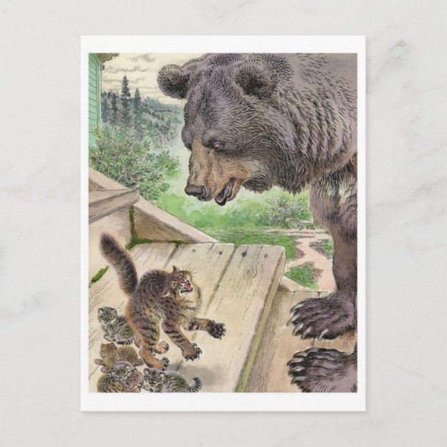 Cartão Postal Cartão-postal Vintage Illustration (Frente)