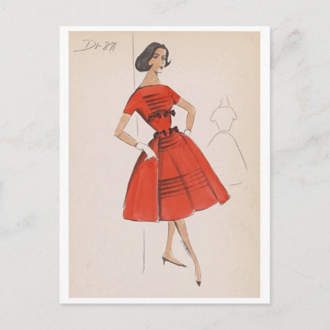 Cartão Postal Cartão-postal Vintage Illustration (Frente)