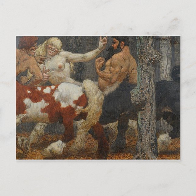 Cartão Postal Cartão-postal Vintage Illustration (Frente)