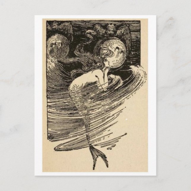 Cartão Postal Cartão-postal Vintage Illustration (Frente)