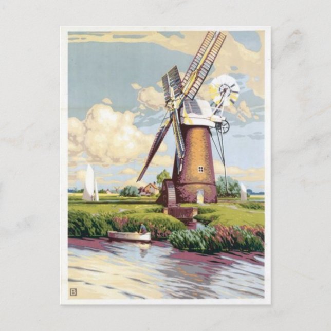 Cartão Postal Cartão-postal Vintage Illustration (Frente)