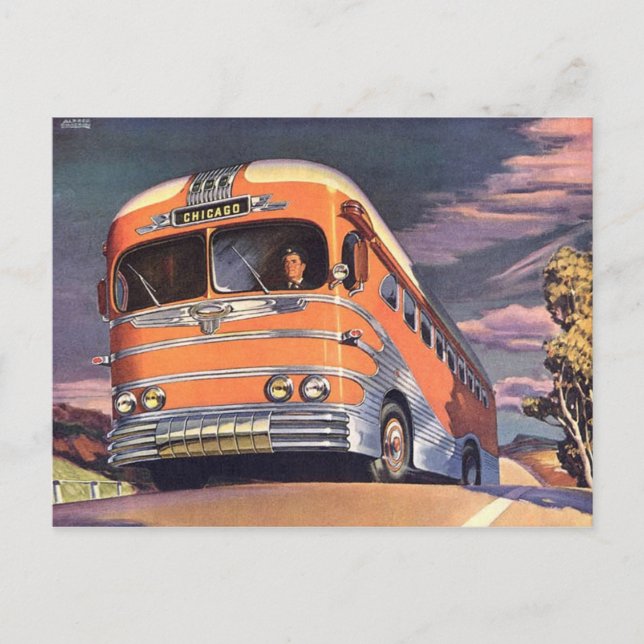 Cartão Postal Cartão-postal Vintage Illustration (Frente)