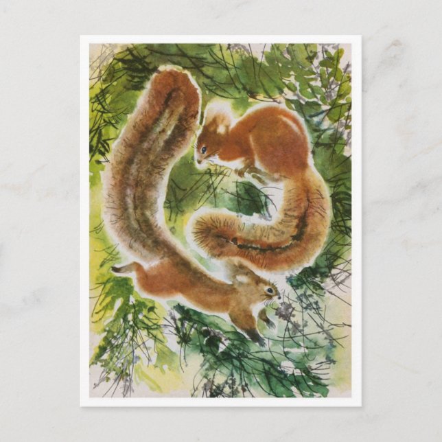 Cartão Postal Cartão-postal Vintage Illustration (Frente)