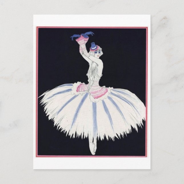 Cartão Postal Cartão-postal Vintage Illustration (Frente)