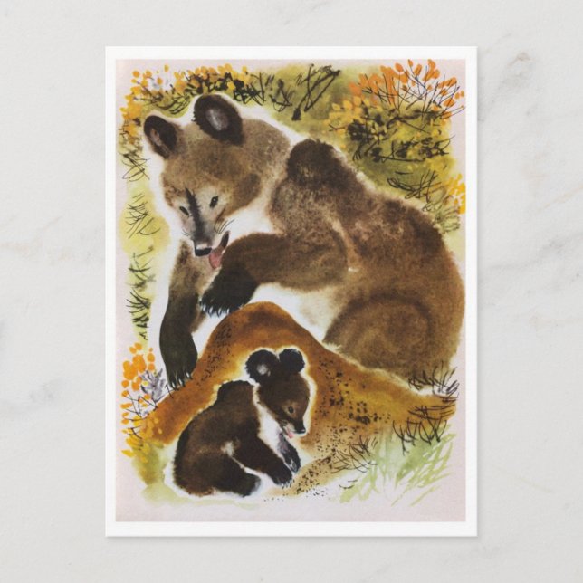 Cartão Postal Cartão-postal Vintage Illustration (Frente)