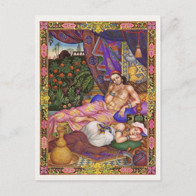 Cartão Postal Cartão-postal Vintage Illustration (Frente)