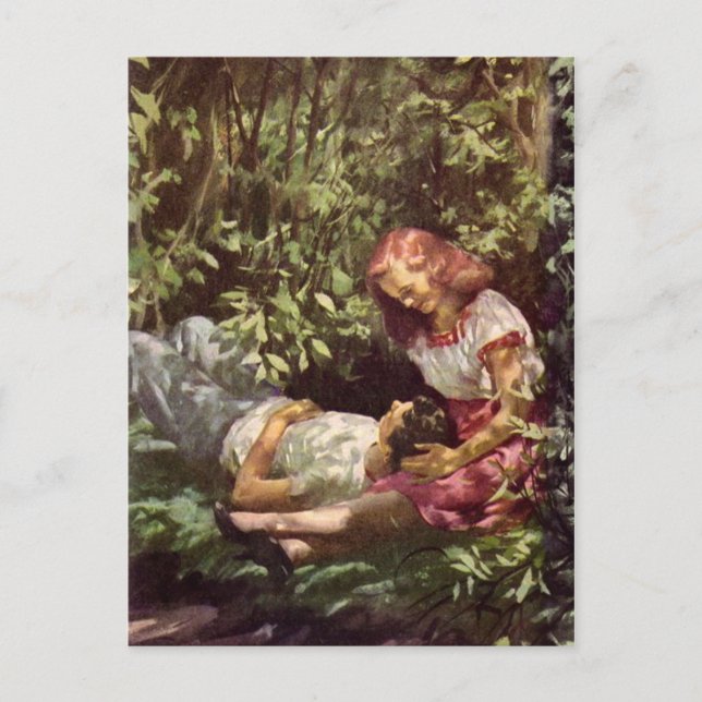 Cartão Postal Cartão-postal Vintage Illustration (Frente)